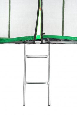 Батут Atleto 374 см з подвійними ногами з сіткою зелений (2 місця) 7000168 фото