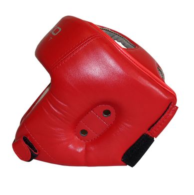 Шлем боксерский 2 (XL) закрыт красный, кожа 1640356 фото