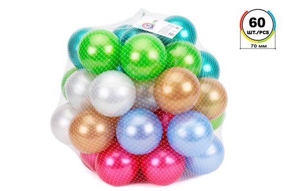 Набір кульок для сухих басейнів ТехноК 8935TXK, 70 мм 60 шт. 21307595 фото