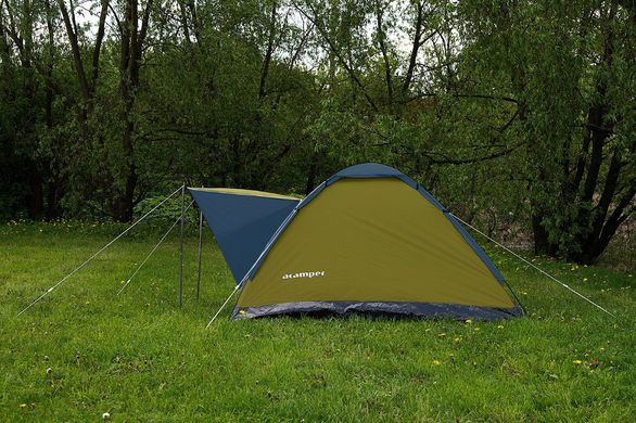 Палатка 4-х местная Presto Acamper Monodome 4 Pro зеленый - 3000мм. H2О - 2,8 кг. 22600047 фото