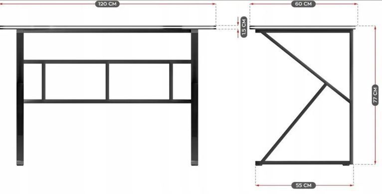 Геймерский компьютерный стол X-TABLE с вырезом для ПК 22900090 фото