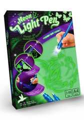 Набір для малювання ультрафіолетом Neon Light Pen NLP-01 з трафаретами 21306917 фото