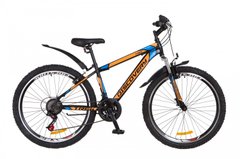 Велосипед 26 Discovery TREK AM 14G Vbr рама-15 St черно-оранжево-синий (м) с крылом Pl 2018 1890415 фото