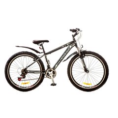 Велосипед 26 Discovery TREK AM 14G Vbr рама-15 St черно-серо-белый (м) с крылом Pl 2017 1890042 фото