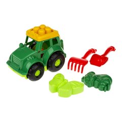 Песочный набор Трактор "Кузнечик" №2 Colorplast 0213 (Зеленый) 21301804 фото