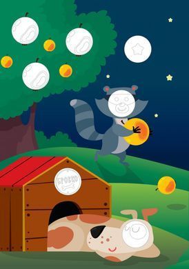 Детская большая развивающая книга "Сад" 403631 с наклейками 21303024 фото