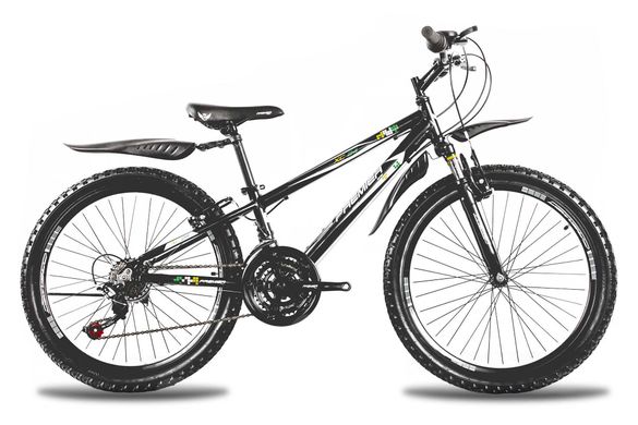 Велосипед алюміній Premier XC24 11 чорний з голуб-біл-зел-жовт 1080071 фото