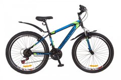 Велосипед 26 Discovery TREK AM 14G Vbr рама-15 St черно-сине-зеленый (м) с крылом Pl 2018 1890416 фото