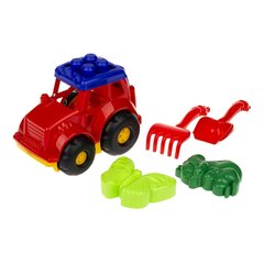 Песочный набор Трактор "Кузнечик" №2 Colorplast 0213 (Красный) 21301805 фото