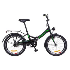 Велосипед 20 Formula SMART 14G рама-13 St черно-зелен. с багажником зад St, с крылом St, с фонарём 2018 1890314 фото