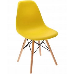 Крісло для кухні на ніжках Bonro В-173 Full Kd жовте (3шт) 7000680 фото