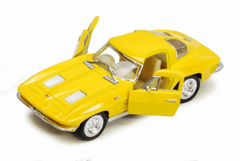 Детская модель машинки Corvette "Sting Rey" 1963 Kinsmart KT5358W инерционная, 1:32 (Yellow) 21304276 фото