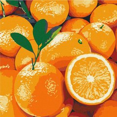 Картина за номерами "Соковитий апельсин" Ідейка KHO5649 25х25 см 21302906 фото