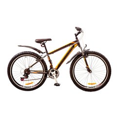 Велосипед 26 Discovery TREK AM 14G Vbr рама-18 St серо-черно-оранжевый (м) с крылом Pl 2017 1890044 фото
