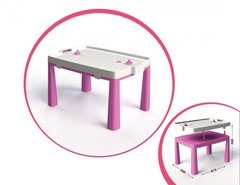 Дитячий ігровий стіл з настільним хокеєм 04580/1/2/3/4/5, 2в1 (Рожевий) 21300607 фото