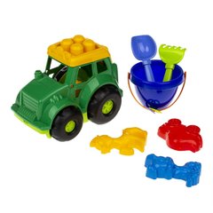 Песочный набор Трактор "Кузнечик" №3 Colorplast 0220 (Зеленый) 21301807 фото
