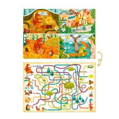 Дитячий розвиваючий пазл і гра Mon Puzzle "Обсерваційний. Як звірі пори року зустрічали" 200110 21306004 фото