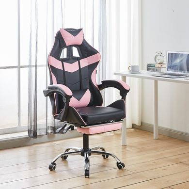 Кресло геймерское Bonro BN-810 розовое с подставкой для ног 7000386 фото