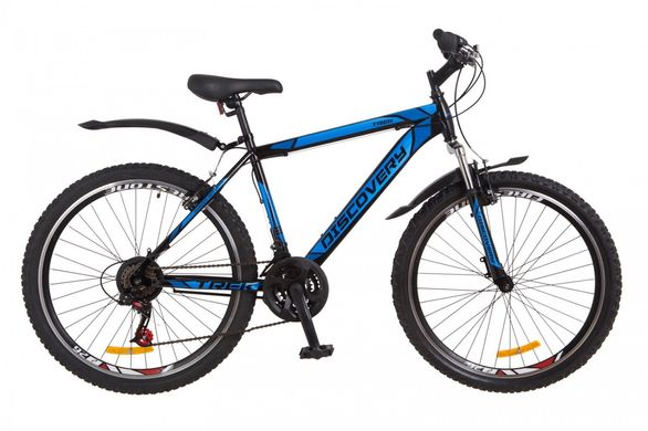 Велосипед 26 Discovery TREK AM 14G Vbr рама-18 St черно-синий с крылом Pl 2018 1890418 фото