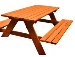Дерев'яний стіл Just Fun з лавками для дітей 120x100 / Продаємо Самовивозом 20200471 фото