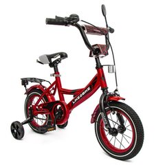 Велосипед дитячий 2-х колісний 12'' 211203 Like2bike Sky, бордовий, рама сталь, з дзвінком 21300381 фото