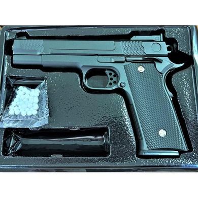 Страйкбольний пістолет "Браунінг Browning HP" Galaxy G20 метал чорний 21301081 фото