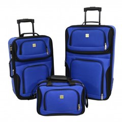 Набор чемоданов Bonro Best 2 шт и сумка синий 7000747 фото