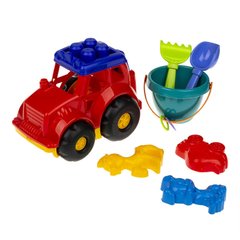 Песочный набор Трактор "Кузнечик" №3 Colorplast 0220 (Красный) 21301808 фото
