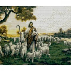 Алмазна мозаїка "Пастир Божий" Strateg HX161 30х40 см 21304628 фото
