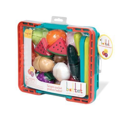 BT2534Z Игровой набор для двоих - овощи-фрукты на липучках в корзине, 37 предметов 20500904 фото