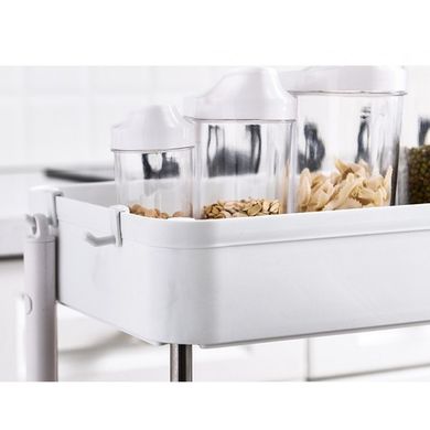 Полиця для кухні та ванни на колесах біла Bonro B06 7000518 фото