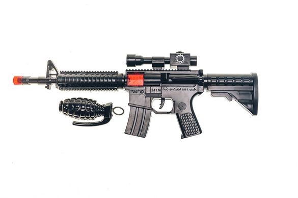 Іграшковий автомат-тріскачка "M16" з гранатою Golden Gun 803 21301008 фото
