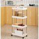 Полиця для кухні та ванни на колесах біла Bonro B06 7000518 фото 7