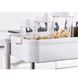 Полка для кухни и ванны на колесах белая Bonro B06 7000518 фото 12