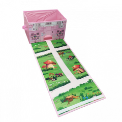 Кошик для іграшок YJ259210236 з ігровим килимком 75 см (Замок) 21303779 фото