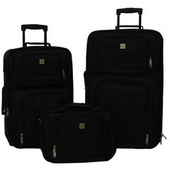 Набор чемоданов Bonro Best 2 шт и сумка черный 7000748 фото