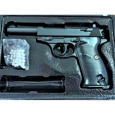 Детский пистолет на пульках "Вальтер P38" Galaxy G21 Металл, черный 21301059 фото