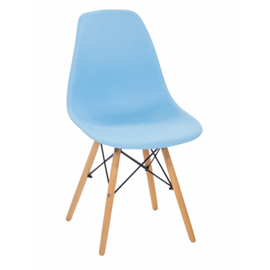 Крісло для кухні на ніжках Bonro В-173 FULL KD голубе (4шт) 7000572 фото