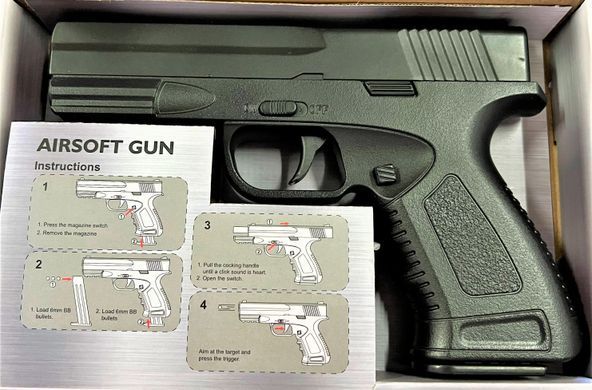 G15 Страйкбольный пистолет Galaxy Glock 17 металл черный 20500956 фото