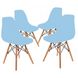 Крісло для кухні на ніжках Bonro В-173 FULL KD голубе (4шт) 7000572 фото 1