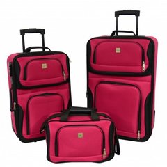 Набор чемоданов Bonro Best 2 шт и сумка вишневый 7000750 фото