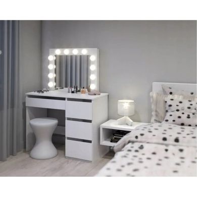Туалетный столик с подсветкой, розеткой и USB Bonro-B071 белый 7000190 фото
