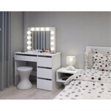 Туалетный столик с подсветкой, розеткой и USB Bonro-B071 белый 7000190 фото