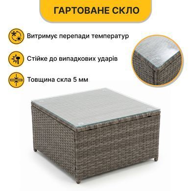 Комплект садовой мебели LEOBRO Lounge Set 3-в-1 (LB-1057) 22500155 фото