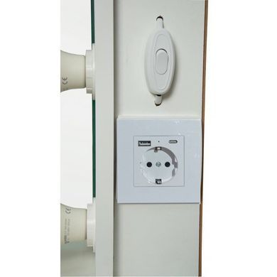 Туалетный столик с подсветкой, розеткой и USB Bonro-B071 белый 7000190 фото
