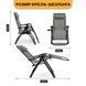 Раскладное кресло-шезлонг LEOBRO Zero Gravity Premium Grey (LB-ZGC-G2-GRY) 22500307 фото 3