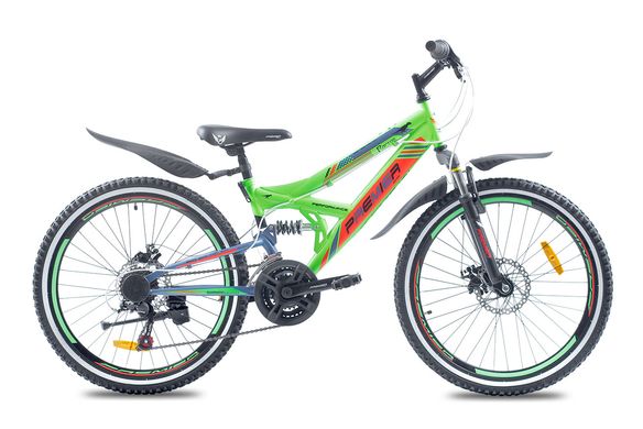 Велосипед сталь Premier Raptor24 Disc 13 зеленый с красным 1080114 фото