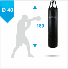 Мішок боксерський з вузлом кріплення на ременях, висота: 180 см 1640014 фото