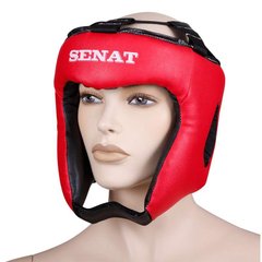 Шлем боксерский, кожзаменитель, красный 1970088 фото