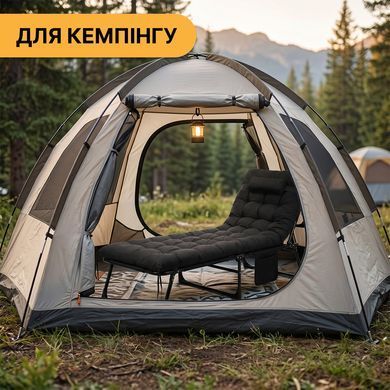 Раскладная кровать (раскладушка) с матрасом и подушкой LEOBRO Чёрный (LB-FB-A1-BLK) 22500007 фото